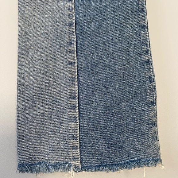 Lou & Grey Ankle Jeans Size 27, Mid Rise Light Wash Denim, Raw Hem - Picture 5 of 12